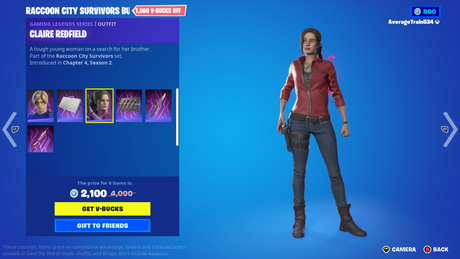 Leon S. Kennedy and Claire Redfield Are in the Fortnite Gaming