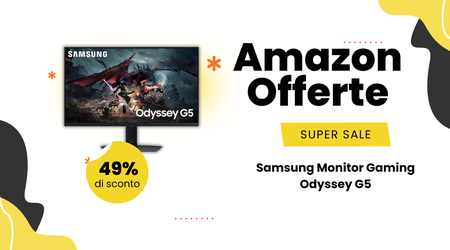 Samsung Odyssey G5 Monitor Gaming 27" QHD - Risparmia 219€ questo Black Friday!