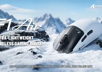 ATTACK SHARK анонсировала игровую мышь F1 AIR весом 39 г с 60 000 DPI и частотой опроса 8K