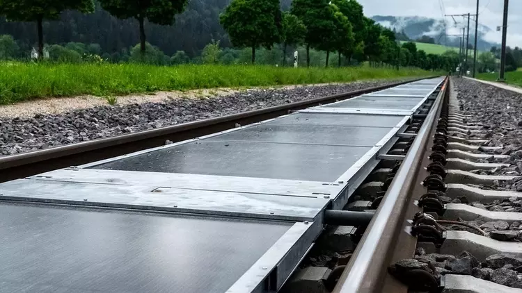 Solar panels between train tracks survived ...