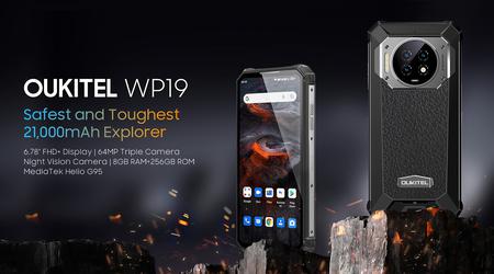 Le smartphone antichoc Oukitel WP19 avec batterie de 21 000 mAh et caméra de vision nocturne est en vente sur AliExpress pour 330 $