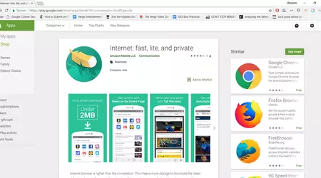 Amazon released its mobile browser