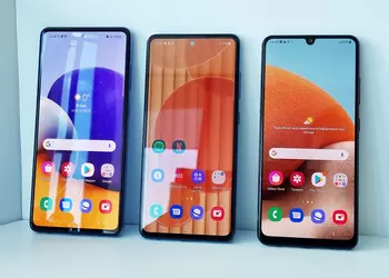 Смартфоны Samsung Galaxy A72, A52 и A32 своими глазами