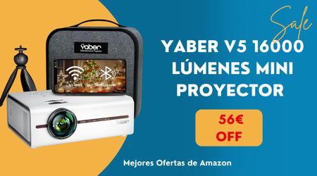 ¡Miniproyector YABER V5 de 16000 lúmenes con un descuento de 56€!