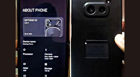 A prototype Nothing Phone (2a) with dual camera and AMOLED display has surfaced in photos