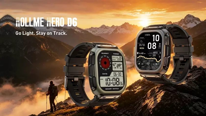 Защищенные смарт-часы Rollme Hero D6 с большим AMOLED-экраном