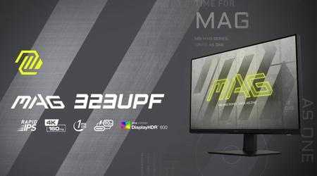 MSI MAG 323UPF - 4K-skjerm med oppdateringsfrekvens på opptil 160 Hz, HDMI 2.1 og DisplayPort 1.4 til en pris av 800 USD