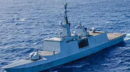 French frigate Courbet withstands close explosion of a naval mine during exercises