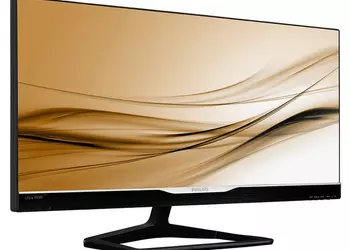 5 мониторов Philips, два из которых с соотношением 21:9 и высоким разрешением