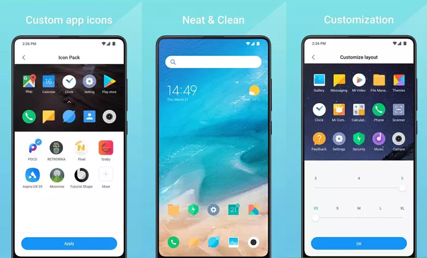 Xiaomi выпустила облегченный лаунчер Mint Launcher