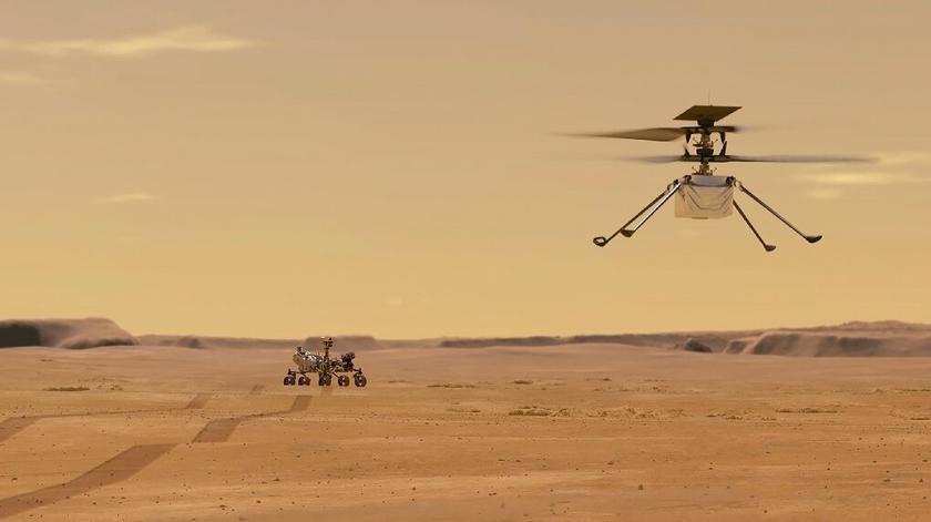 Беспилотный вертолёт NASA Ingenuity установил новый рекорд скорости во время 60-го полёта над поверхностью Марса