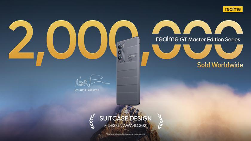 2 000 000 устройств: realme отчиталась о продажах смартфонов realme GT Master Edition