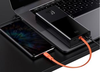 Baseus Elf Digital Display: акумулятор на 20 000 мАг для iPhone, MacBook та iPad зі вбудованим кабелем USB-C, зарядкою на 65 Вт та дисплеєм за $55