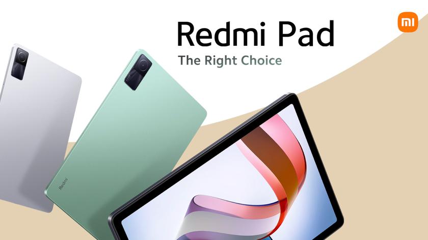 Redmi Pad: 10.6-дюймовый дисплей на 90 Гц, чип MediaTek Helio G99, до 6 ГБ ОЗУ, четыре динамика и батарея на 8000 мАч за $184
