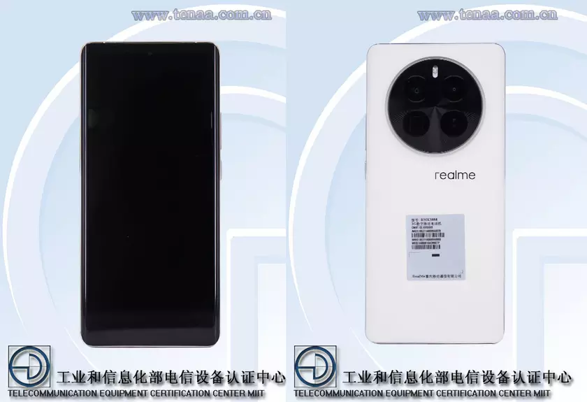 OLED-дисплей на 120 Гц, чип Snapdragon 8 Gen 3, камера на 50 МП и батарея на 5400 мАч: в интернете появились изображения и характеристики realme GT 5 Pro