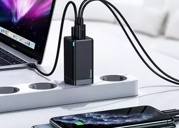 GaN-зарядка Baseus на 65 Вт c портом USB-C и европейской вилкой за $23