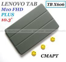 Умный серый чехол Tri fold для Lenovo Tab m10 fhd plus tb x606x