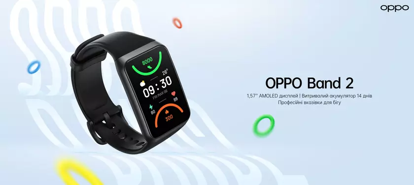 OPPO Band 2 с AMOLED-экраном, GPS и автономностью до 14 дней представили в Украине