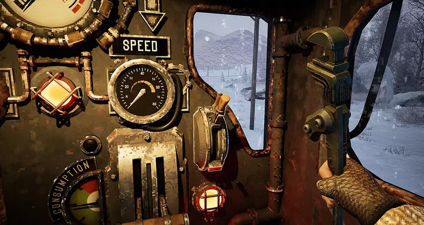 Frostrail: Искусство в стиле киберпанка холодных путей