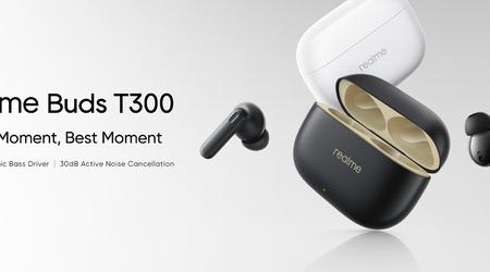 realme Buds T300: TWS-навушники з ANC, технологією Spatial Audio та автономністю до 40 годин за $25