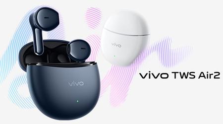 vivo TWS Air 2: 14,2 mm høyttalerenheter, Bluetooth 5.3 og opptil 30 timers batteritid for 18 dollar.