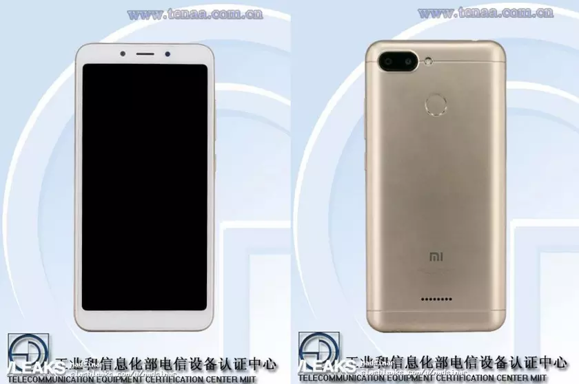 TENAA раскрыл внешний вид и характеристики смартфона Xiaomi Redmi 6 или Redmi 6A