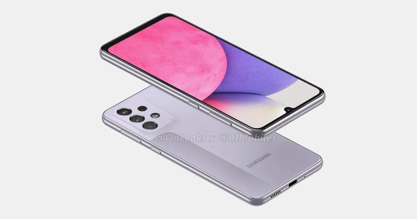 Samsung Galaxy A33 5G rivelato in rendering: 6.Display da 4\