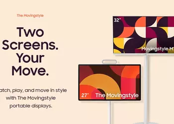 Samsung представила портативные мониторы Movingstyle — новую концепцию домашних дисплеев