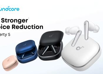 Anker представила новые наушники Soundcore Liberty 5 с улучшенным шумоподавлением и длительной автономностью