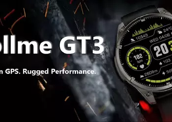 Представлены доступные смарт-часы Rollme GT 3 с огромной автономностью, расширенной GPS-навигацией и сотней спортивных режимов