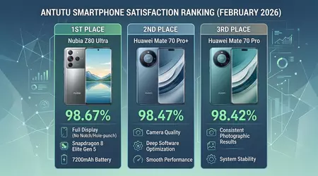 Смартфони, якими реально задоволені: рейтинг AnTuTu за лютий 2026 року