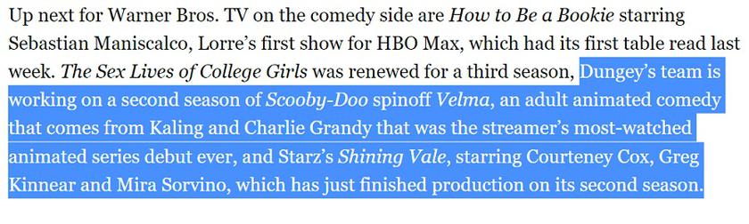 Второму сезону Velma быть! Авторы "худшего анимационного сериала на HBO Max" уже работают над его продолжением-2