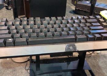The Razer showed a huge mechanical keyboard the size of a coffee table