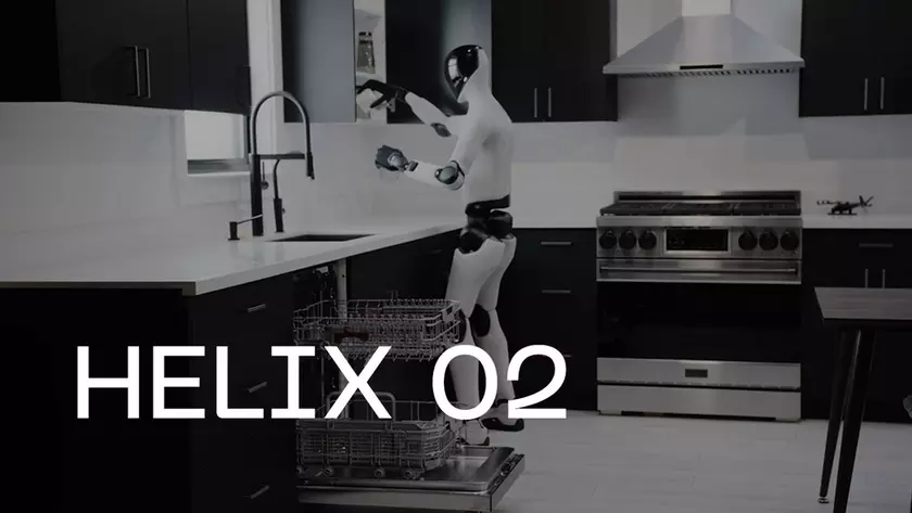 Робот Helix 02 убирается в гостиной