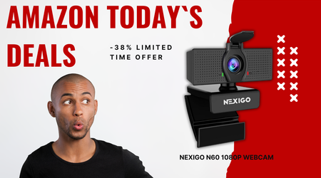 NexiGo N60 1080P Webcam with Privacy Cover – Now 38% Off