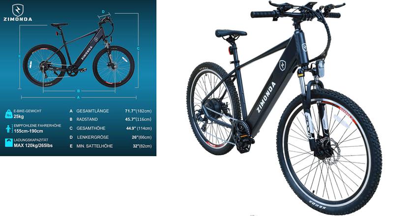 ZIMONDA Elektrofahrrad bestes E-Bike für die Lieferung