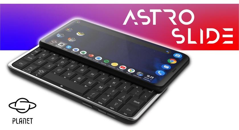 Astro Slide 5G is a horizontal slider on Linux with a QWERTY keyboard for $650