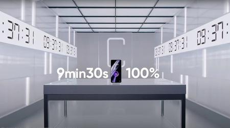 From 0 to 100% in less than 10 minutes: realme demonstrates how the SuperVOOC 240W fast charger works on the realme GT 3 smartphone