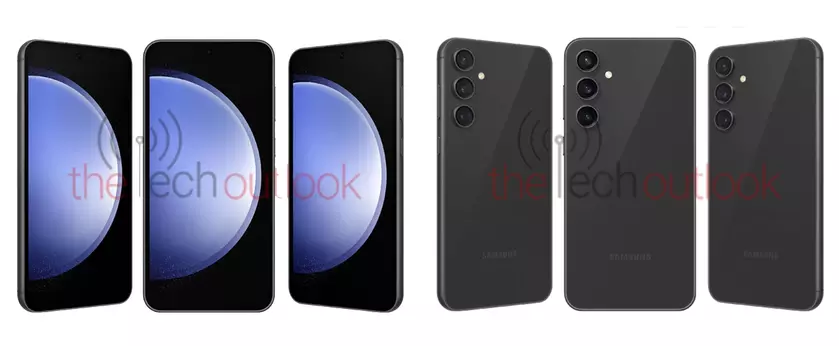 Копия Galaxy S23: в интернете появились пресс-рендеры Samsung Galaxy S23 FE в цвете Graphite