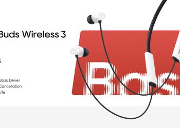realme Buds Wireless 3: ANC, защита IP55, функция объёмного звучания и автономность до 40 часов дешевле $25