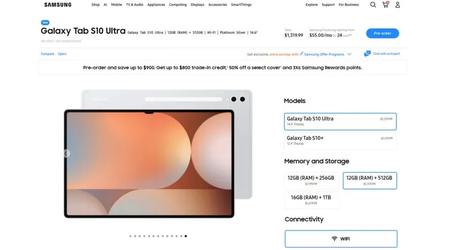 From $1000 to $1620: Samsung reveals prices for Galaxy Tab S10 in the US 