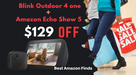 Blink Outdoor 4 One-Camera System Bundle with Amazon Echo Show 5 – Now $129 Off!