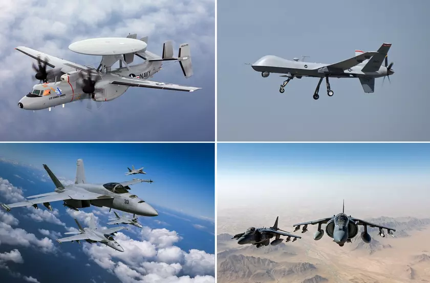 MQ-9 Reaper передал координаты цели истребителям F/A-18 Hornet и штурмовикам AV-8B Harrier, находясь на другом конце света
