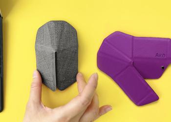 Air.0 - wyjątkowa mysz origami o grubości mniejszej niż 0,5 cm, która składa się w kilka sekund i działa przez 3 miesiące na jednym ładowaniu