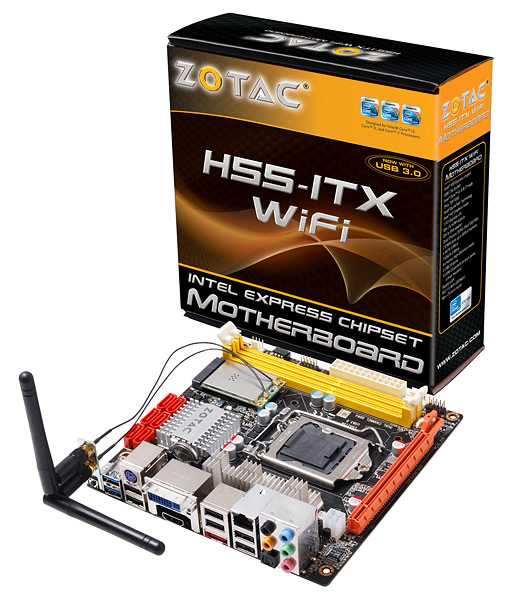 Zotac H55ITX-C-E: материнская плата форм-фактора Mini-ITX для процессоров Intel Core
