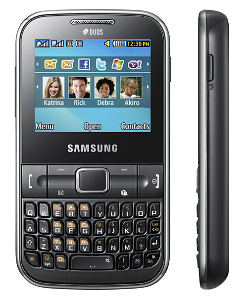 Samsung Ch@t 322: телефон с двумя SIM-картами и QWERTY-клавиатурой