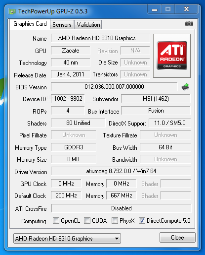 Обзор ноутбука MSI CR650 на базе процессора AMD E-350-12