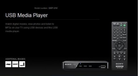 Sony SMP-U10: USB-медиаплеер с HDMI-выходом