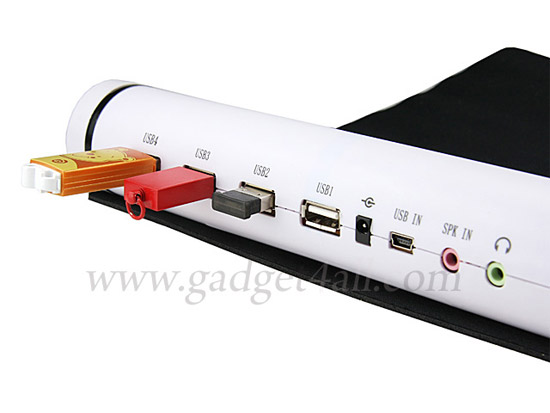Сворачивающийся USB-коврик для мыши с динамиком и USB-хабом-3