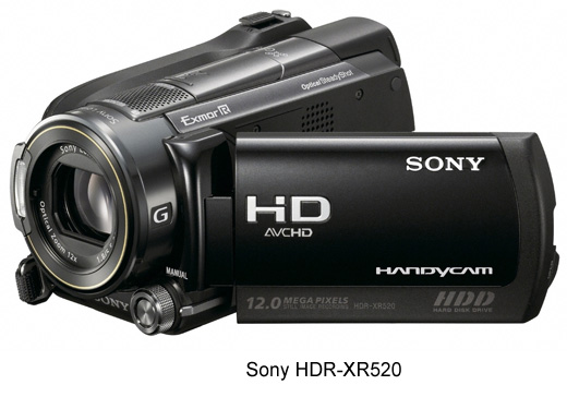 Sony HDR-XR520V с диском 240 Гб и другие HDD-видеокамеры линейки 2009 года-5